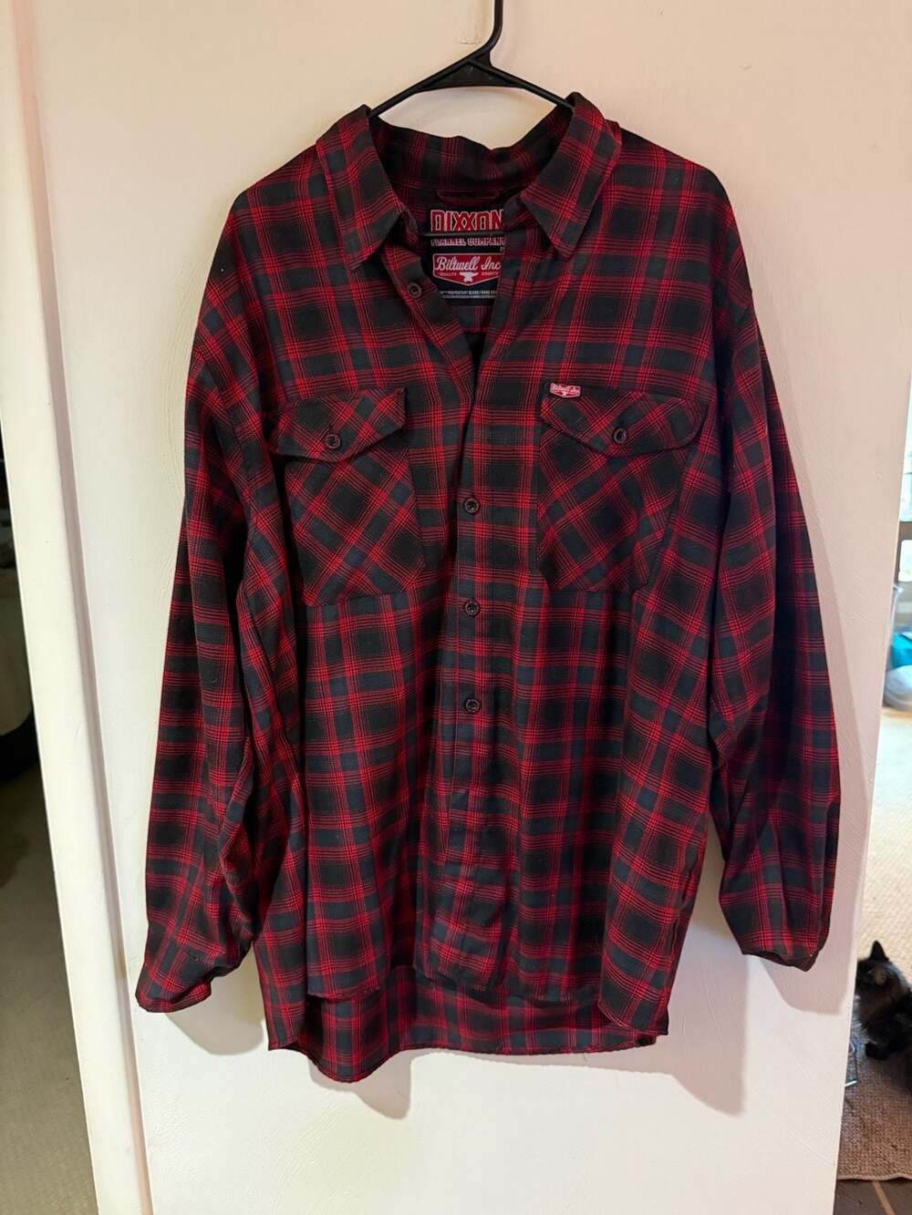 Dixxon Flannel Co x Biltwell Inc Red Black Plaid D-Tech Button Shirt Men’s